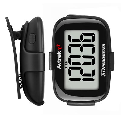 Clip-On 3D Step Counter with LED Backlight Pocket-Sized Fitness Tracker