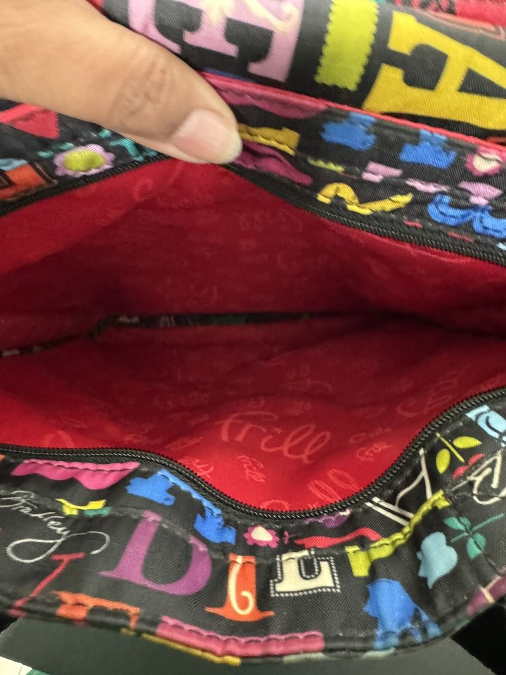 Vera Bradley Rolling Travel Pull Wheeled Duffel Bag Bright Letters