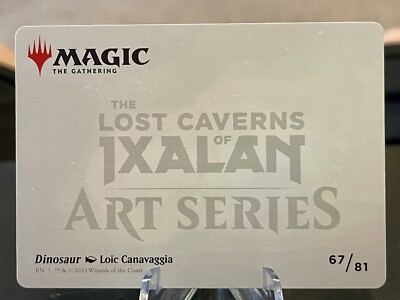 MTG Art Series Lost Caverns Of Ixalan Dinosaur Gold Stamped 67/81