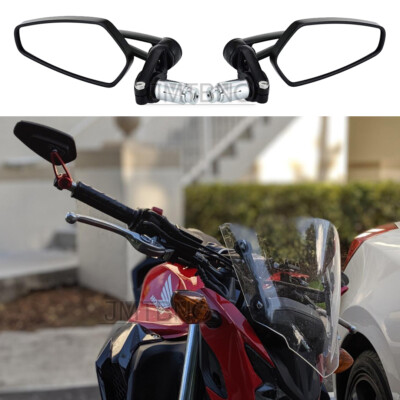 Motorfiets Stuur Spiegel Zijspiegel Bar End Spiegels Achteruitkijkspiegels Voor KAWASAKI Z125 Z250 Z300 Z650 Z750 Z800 Z900 Z1000 (Color : Mirror A