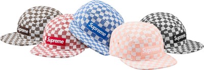 supreme checkerboard camp cap