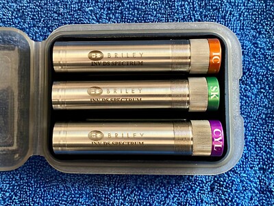 SET OF 3 BRILEY SPECTRUM BROWNING INVECTOR DS CHOKE TUBES WITH CASE