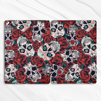 Gothic Sugar Skull Rose Flower Case For iPad 10.2 Air 11 13 Pro 12.9 13 11th gen