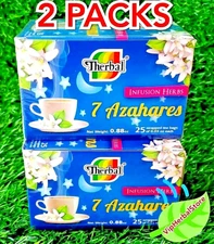 2 Boxes Te 7 Azahares ✅ Tea Seven Blossoms Infusion Herbs 50 bags By Therbal
