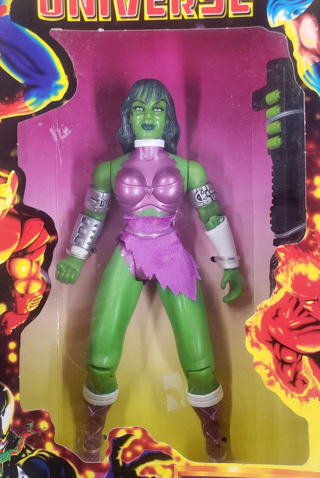 Juego de figuras de She-Hulk ToyBiz Universo Marvel (1997) Marvel Comics, ¡totalmente posable! Foto 3 de 4