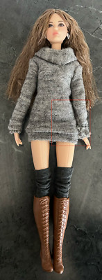 Barbie Fashionistas Doll #207 with a Heart-Print Sweater Dress | UK