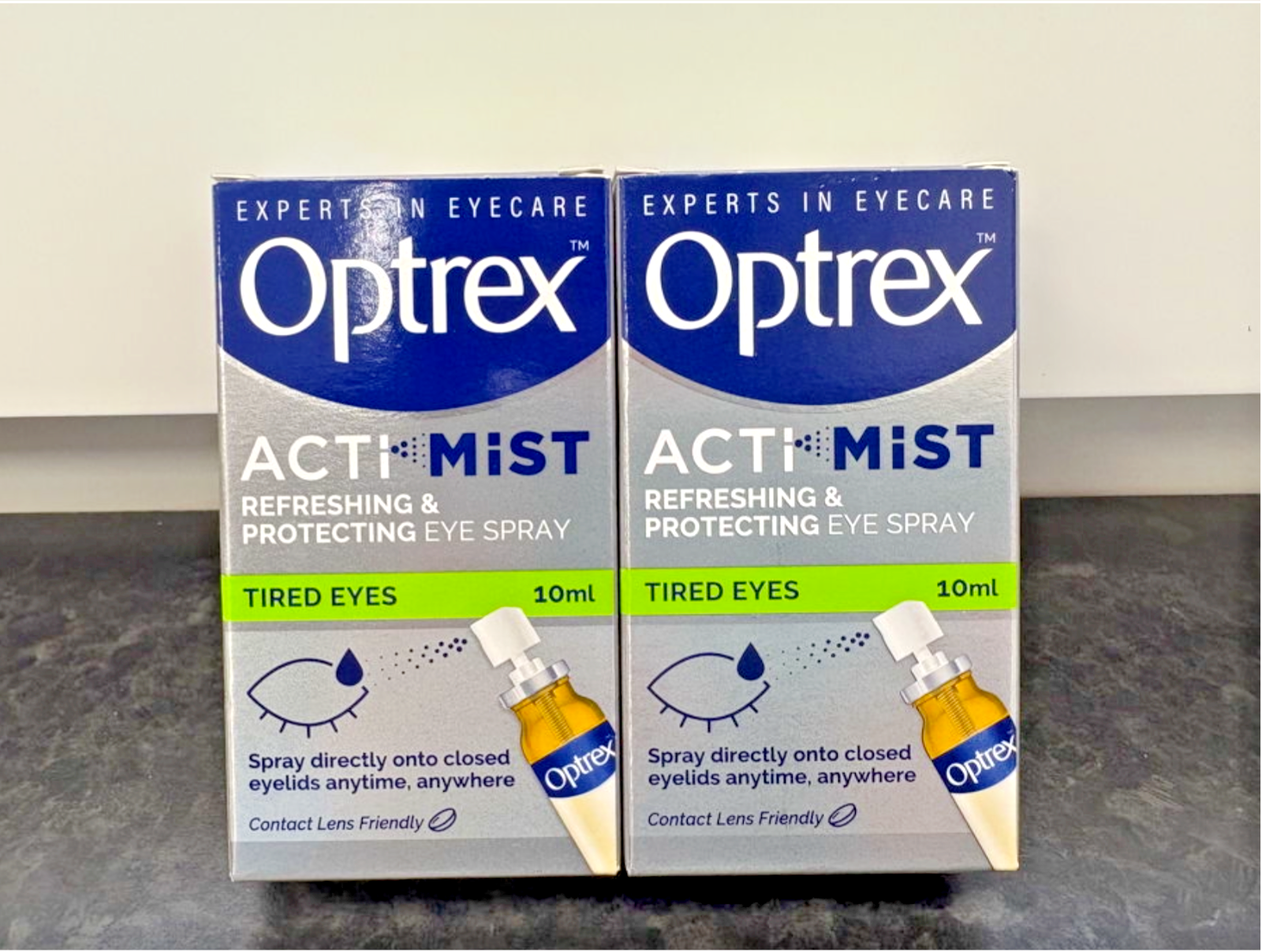 2 X Optrex Actimist Refreshing & Protecting Eye Spray for Tired ...