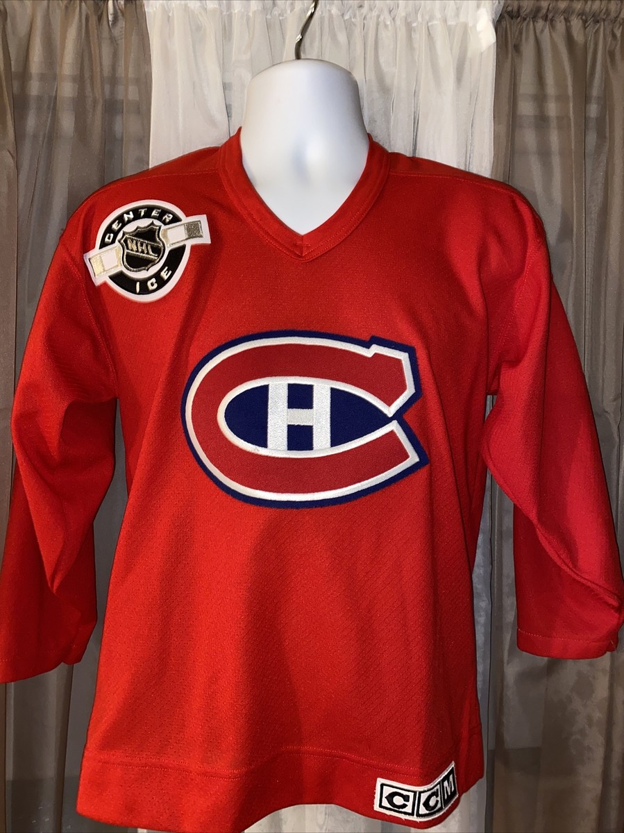 MONTREAL CANADIANS Hockey Jesrsey NHL CENTER ICE YOUTH LARGE CCM