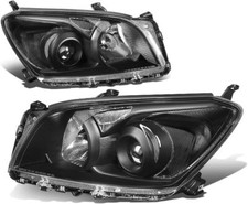 FOR 09-12 TOYOTA RAV4 BLACK HOUSING CLEAR CORNER PROJECTOR HEADLIGHT HEAD LAMPS