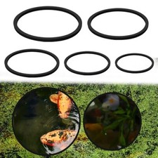 XIHIRCD 5pcs Aquarium Floating Plant Rings, 5 Sizes Foam Fish Feeding Black