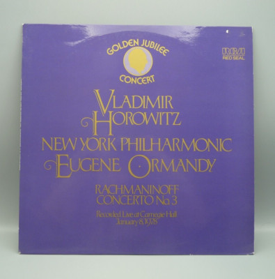 LP Vinyl Rachmaninoff Vladimir Horowitz New York Philharmonic Eugene Ormandy