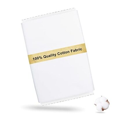 -19 Options-100% Cotton Fabric by The Yard in Solid Color 44 Wide by 3yd White