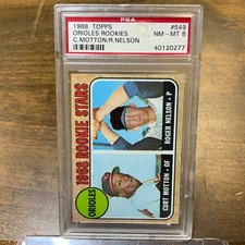 1968 Topps C.Morton/R.Nelson #549 *Orioles Rookies* PSA 8 NM-MT
