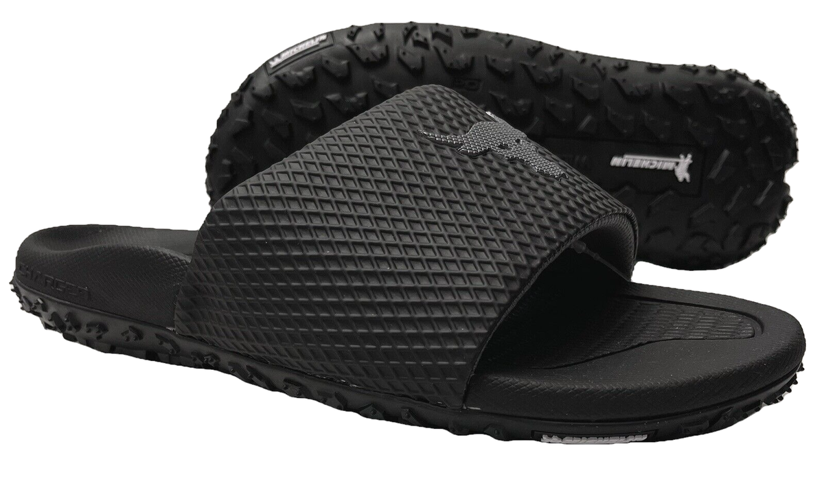 UNDER ARMOUR UA Rock Slide 2.0 Under Armour UA Project Rock SL 2.0 Slides - Green/Beige  main image 3