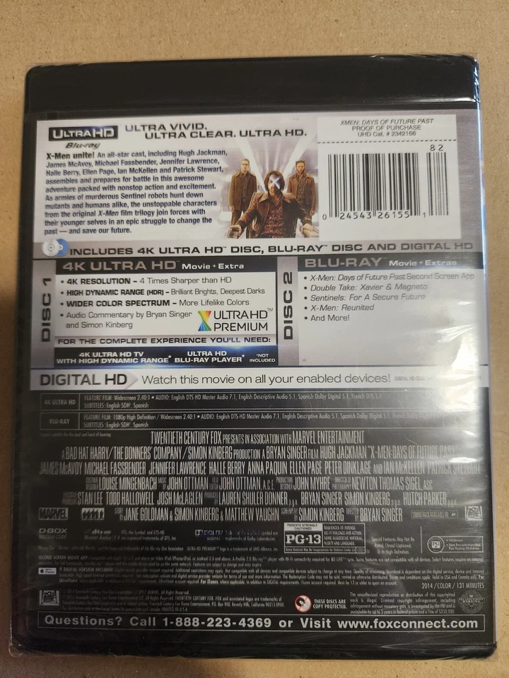 X-Men: Days of Future Past 4K (Ultra HD, Blu-ray, Digital 2014) UHD HDR - Image 2 of 2