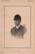 Mr. A. Craven 1892 old antique vintage print picture