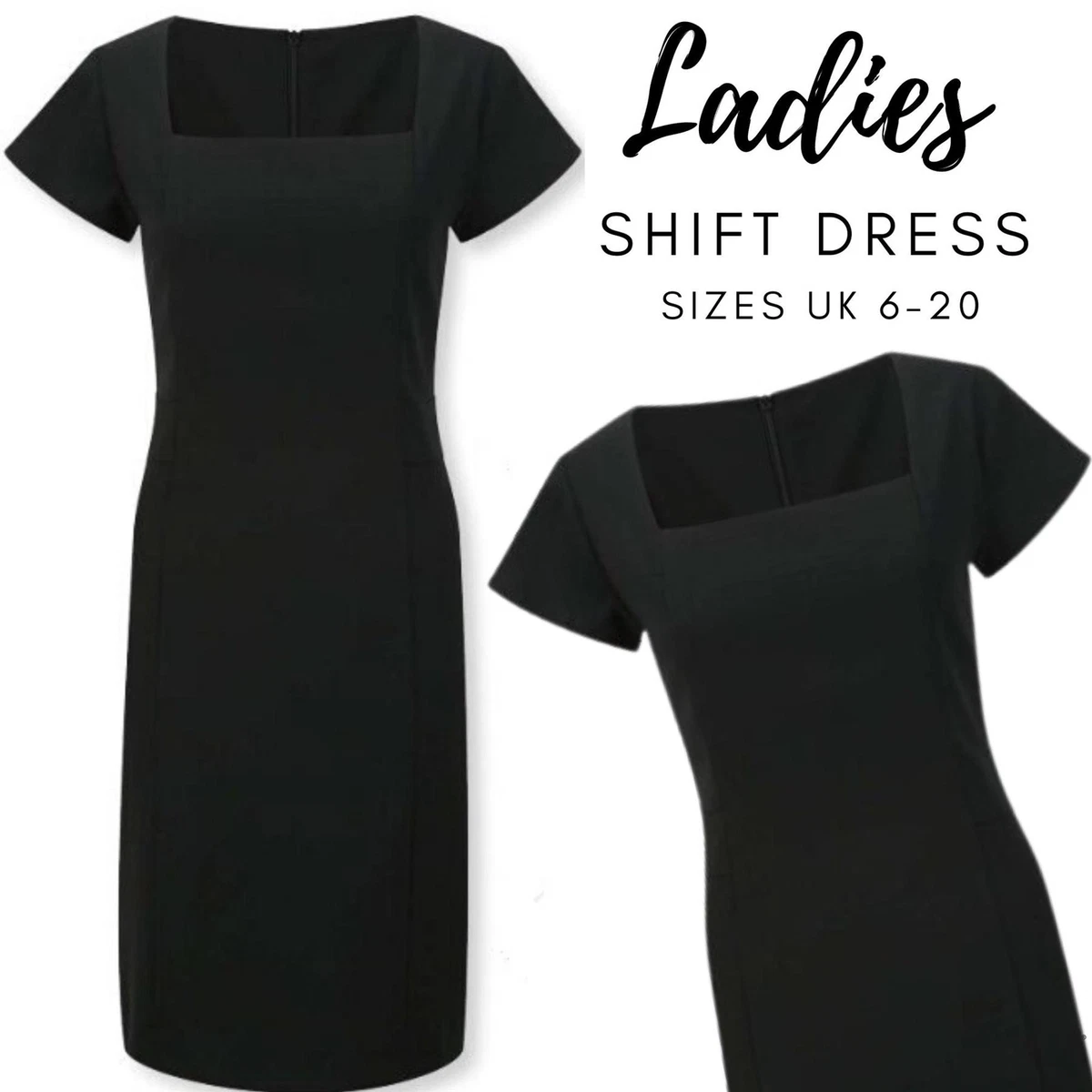 Short black hotsell shift dress