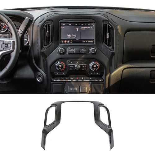 Black Wood Grain Console Cover For Chevy Silverado & GMC Sierra 2019–2025 – ABS Trim, Easy Snap-On Installation 5 thumbnail image