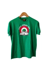 Enjoy Everything Graphic Tee Womens M Short Sleeve Green Cotton Simple Life 