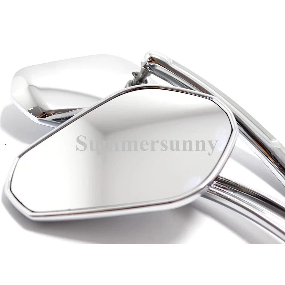 PARA HARLEY DAVIDSON ROAD GLIDE ESPEJOS RETROVISORES LATERALES TURISMO MOTOCICLETA CROMO Foto 4 de 4