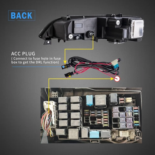 VLAND LED Headlights For 2003-2008 Mazda 6 First Gen(GG1) Factory Halogen Models - Picture 9 of 12