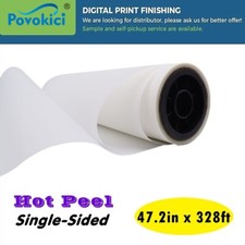 POVOKICI 47.2in x 328ft DTF Transfer Film Premium Roll-Hot Peel, Single - sided