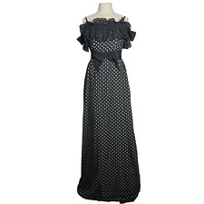 Vintage Felix Arbeo Dress For Aventura Long Lace Lined Size Small Carrie Couture