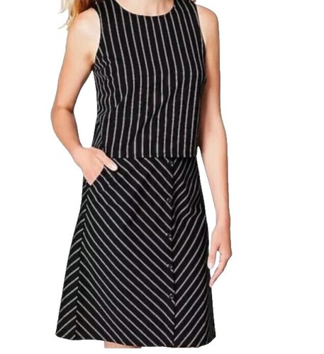 Diesel Gray White Sleeveless Stripe Rib-knit Midi Dress Size S | eBay