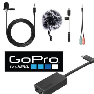 GOPRO/XIT GoPro Pro 3.5mm Mic Adapter FOR GOPRO HERO7 BLACK HD LAVALIER MICROPHONE + W SC