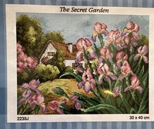 Printed needlepoint tapestry canvas only 30x40 Cm The Secret Garden
