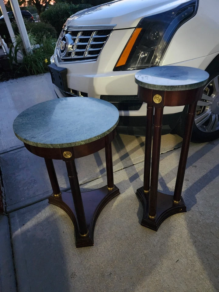 Набор из 2 красивых мраморных столов - Изображение 3 из 4