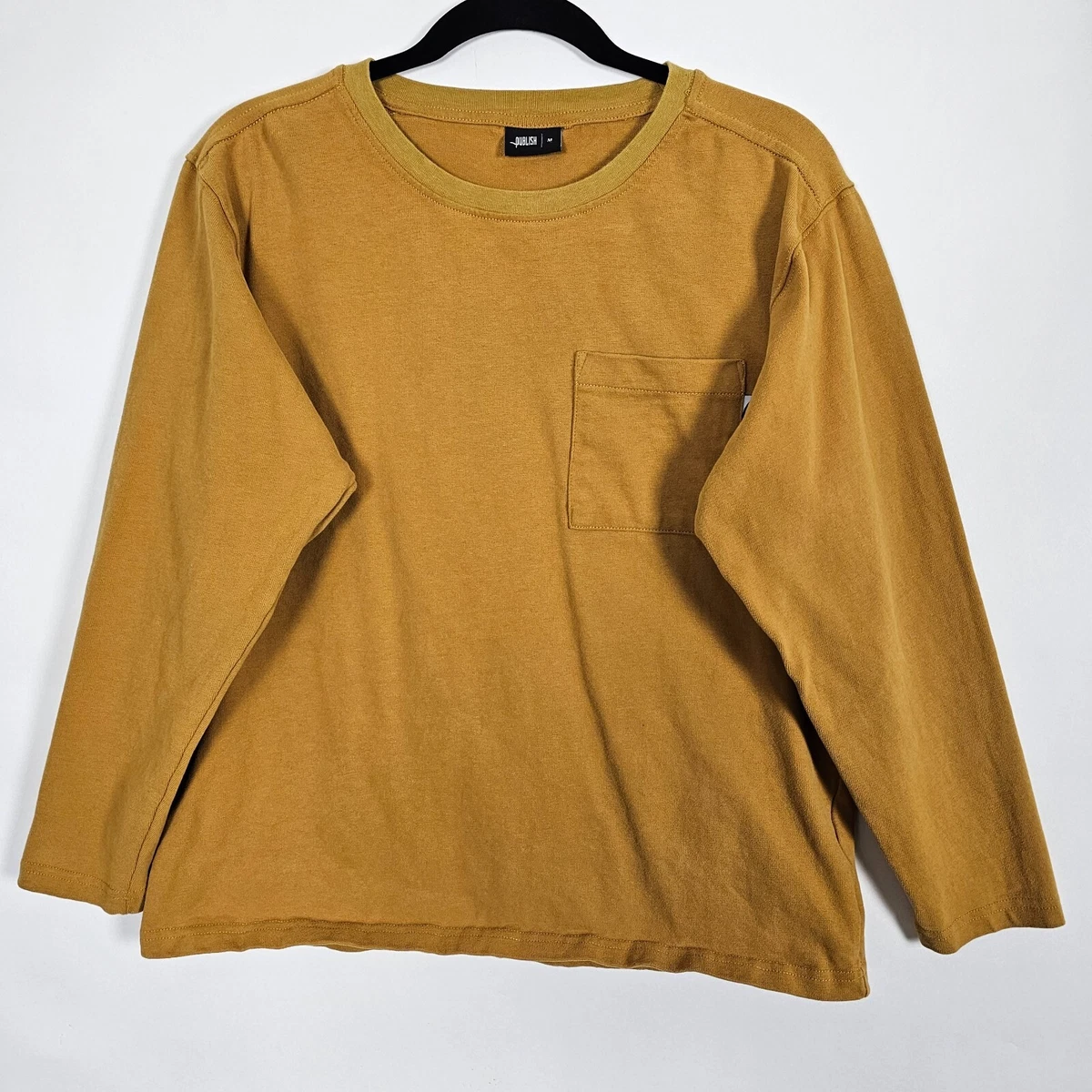 mustard yellow long sleeve shirt mens