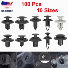 100Pcs Bumper Clips Fender Trim Car Auto Push Pin Rivets Fastener Panel Retainer