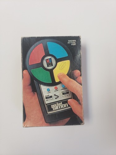 Vintage 1980 Pocket Simon handheld Game Box included Retro - Picture 9 of 19