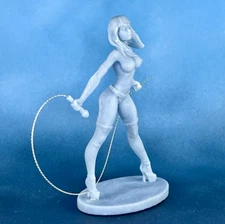 Resin Figure girl with a whip. Action Figure. mistress Miniature 40mm