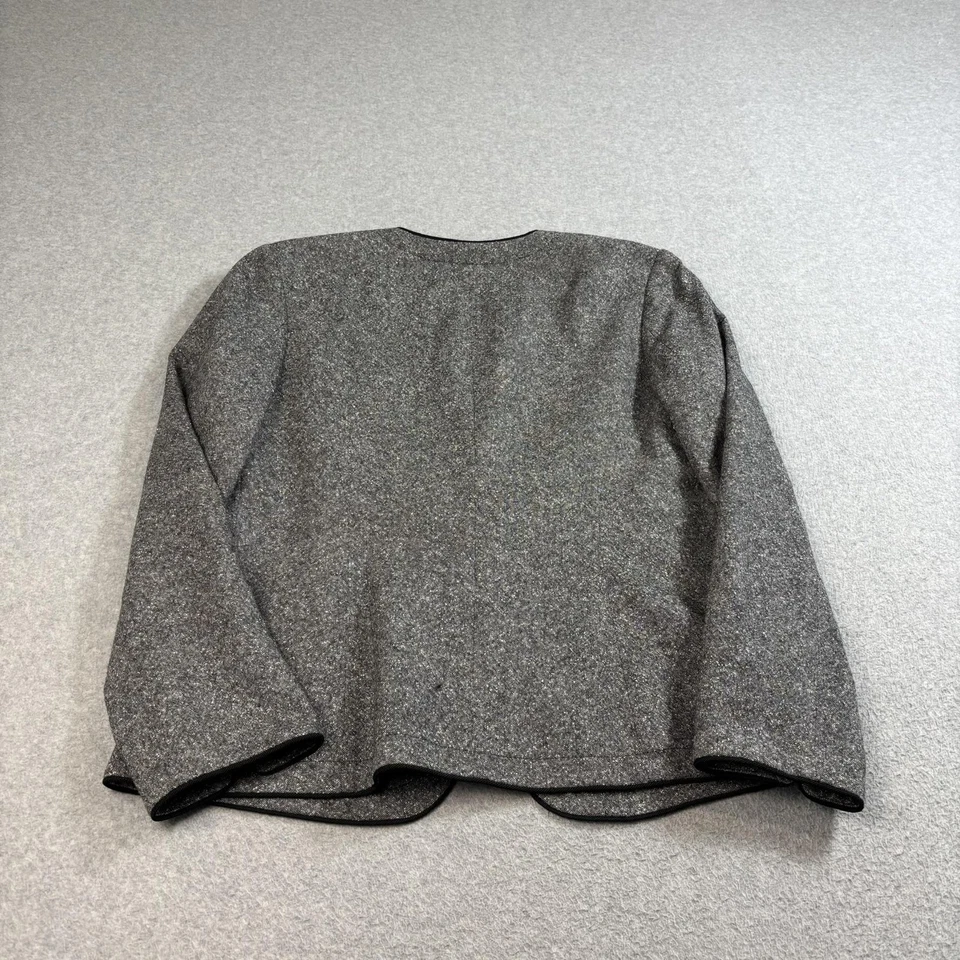 Chaqueta Pendleton Mujer 14 Gris Manchado Lana Mezcla Seda Forrada Abotonada Heritage Foto 2 de 4