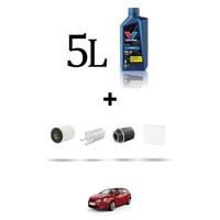 Hoffcar Wartungskit 4 Filter Und 5L ÖL FüR Seat Ibiza IV 1.2 TSI 77KW Ab 2010