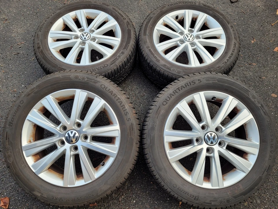 VW Golf 5, 6, Golf Plus, Touran original 16 Zoll Alufelgen mit Ganzjahresreifen - Bild 2 von 4