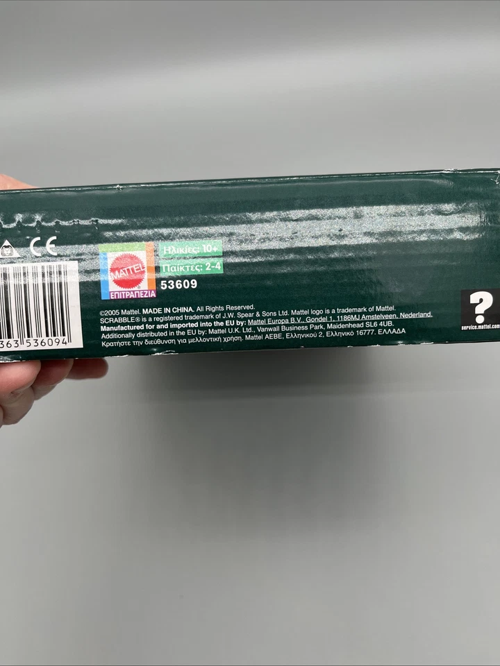 Travel Scrabble Greek Language Board Game 2005 Mattel Hard Plastic Case Sealed - Image 3 of 4