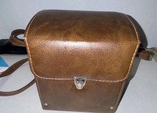 Vintage Diamond Model KP-25 Camera Case Brown Faux Leather Bag Made in USA