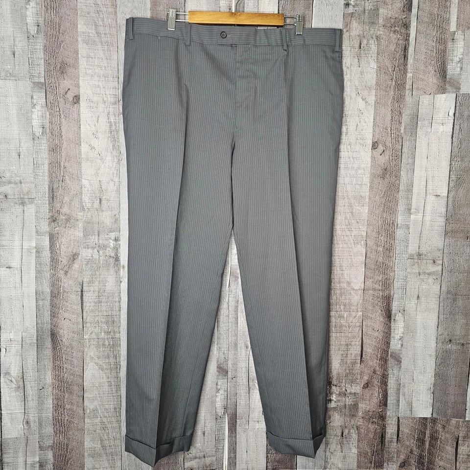 Tallia est 1893 Gray Stripe Suite Coat 100% Wool Men's 48R Pants 42 x 30 Gift - Image 4 of 4