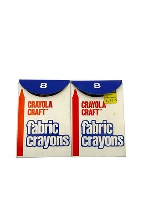 2 Vintage Box Crayola Craft Fabric Crayons#5008 Binney & Smith