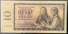 1960 CZECHOSLOVAKIA PAPER MONEY - 10 KORUN BANKNOTE!