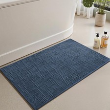 Non Slip Bath Mat Absorbent Quick Dry Bathroom Rug Rubber Back Washable