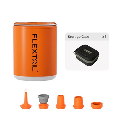 FLEXTAIL TINY PUMP 2X - Ultimative 3-in-1 Outdoor Pumpe und Licht mit Koffer - Orang