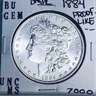 1884 BU GEM MORGAN SILVER DOLLAR UNC MS+++ U.S. MINT RARE COIN 7000