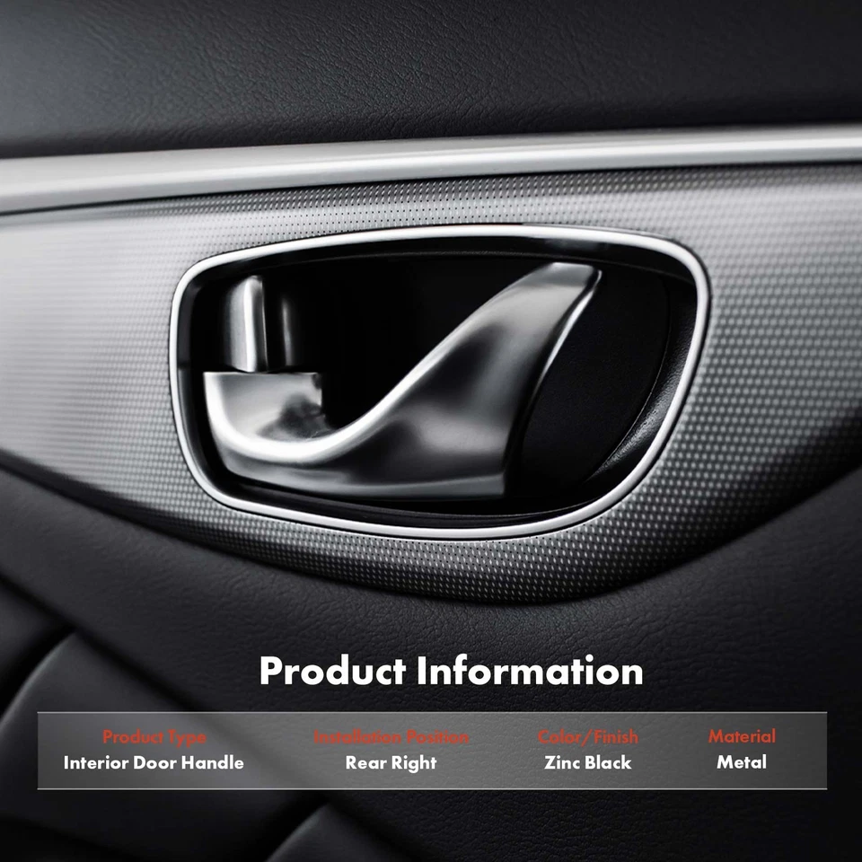 Manija de puerta interior de pasajero trasero para Dodge Ram 1500 98-01 Ram 3500 Ram 2500 Foto 2 de 4