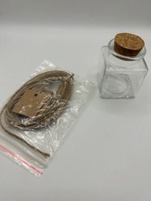 15 Pack Small Glass Bottles Cork toppers/twine 1.7 oz. Missing 2 cork lids