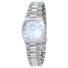 Bulova Quartz White MOP Dial Ladies Watch 96L353