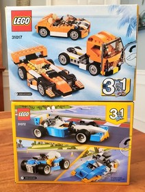 LEGO Creator 3 in 1 Sets 31072 Extreme Engines and 31017 Sunset Speeder